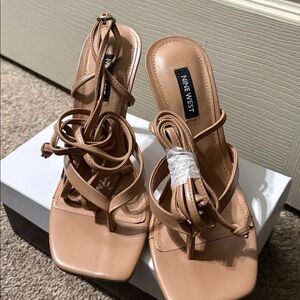 Nine West Nude Strappy Heels Terrie scandal
